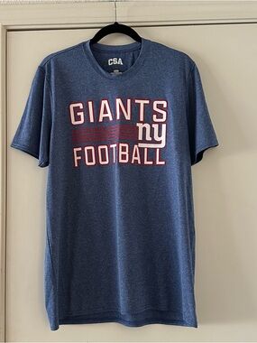 CSA Men's New York Giants Blue Short Sleeve Dri-Fit Tee
